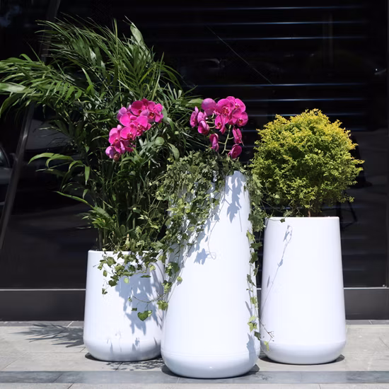 Leizisure 럭셔리 수직 원형 정원 화분 플라스틱 Macetas